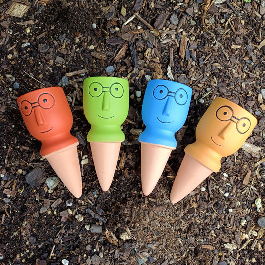 Terracotta Water Spikes - Coloured Faces